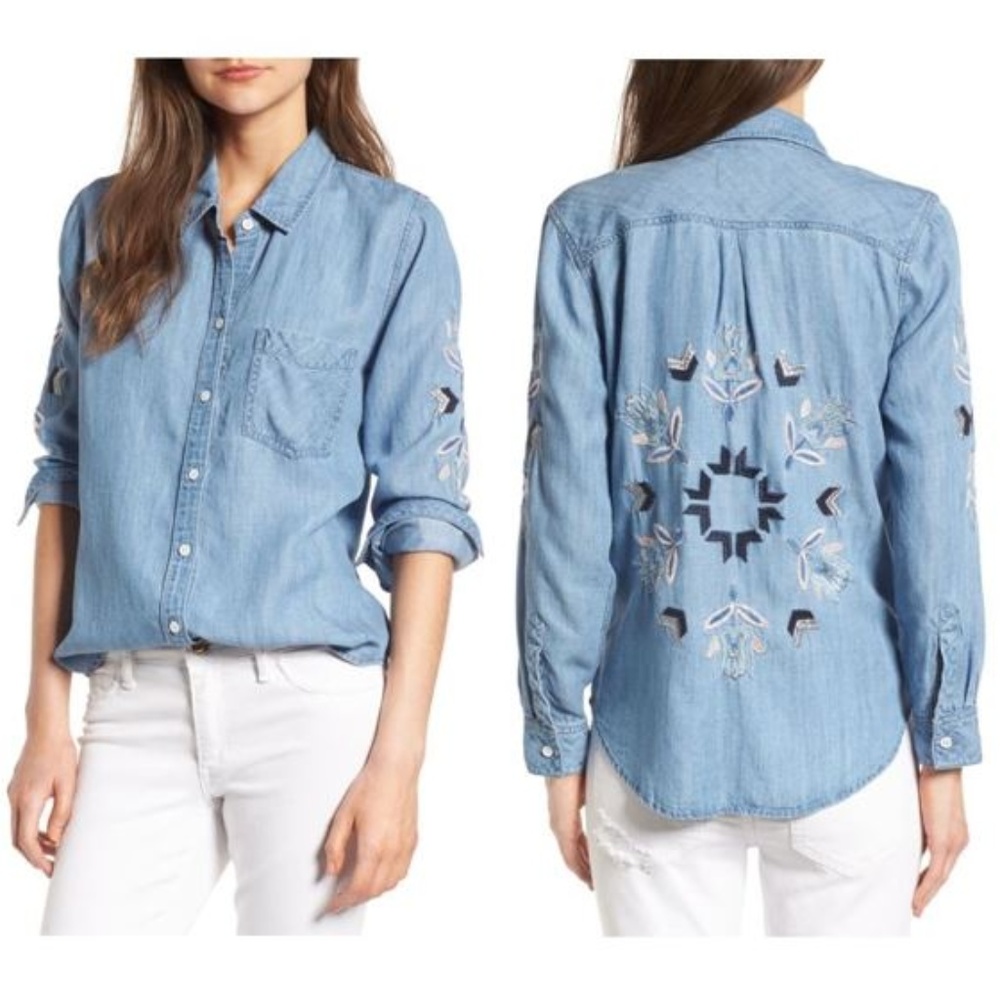 ⚡️SALE⚡️Rails Embroidered Chambray Shirt